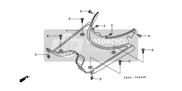 Honda SH100 1996 Panneau de plancher pour un 1996 Honda SH100